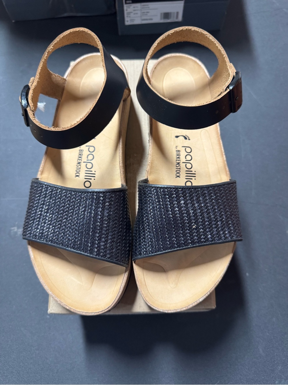 BIRKENSTOCK Papillio Glenda Platform Ankle Strap Sandals EU40/ US9-9.5 Black